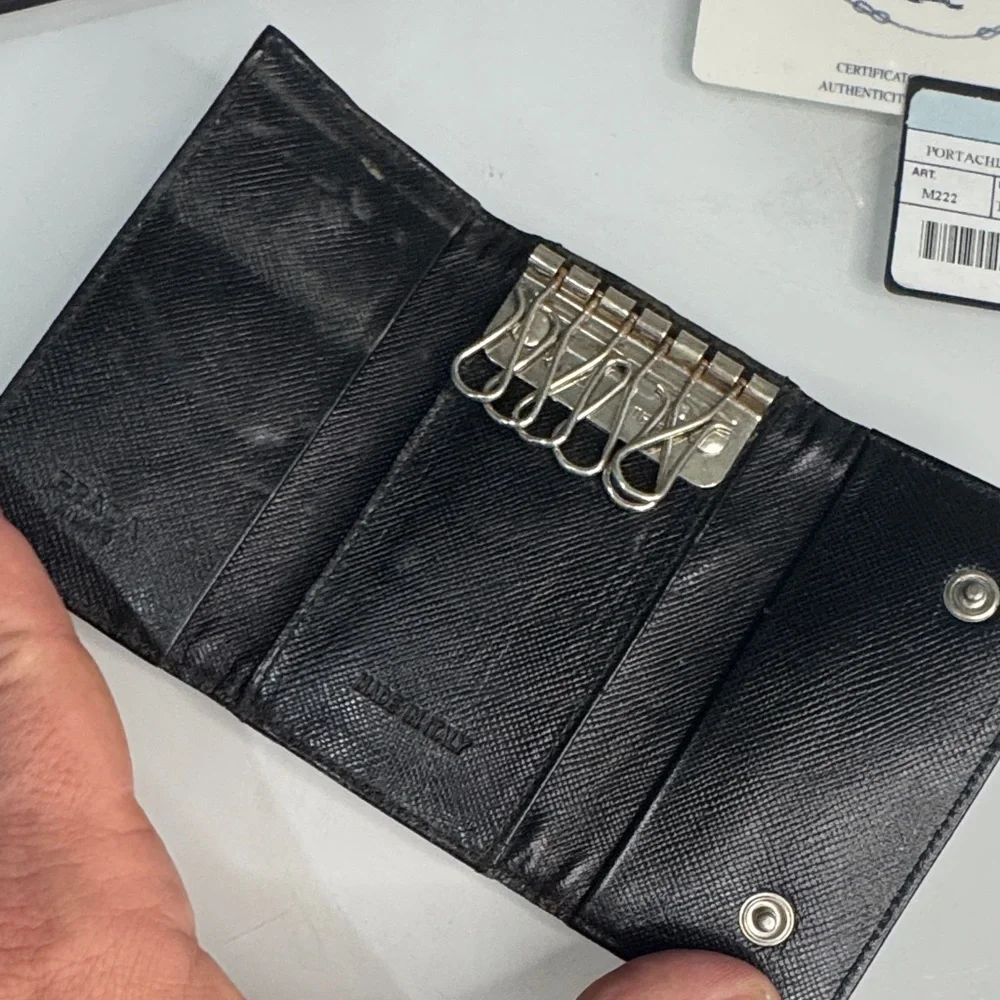 Prada Black key holder - full inclusion